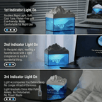 NORT night light with indicator lights on a desk and in a bedroom setting.