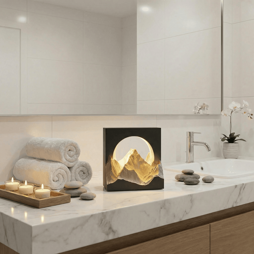 Glacier Shaped Essential Oil Diffuser with Warm Light