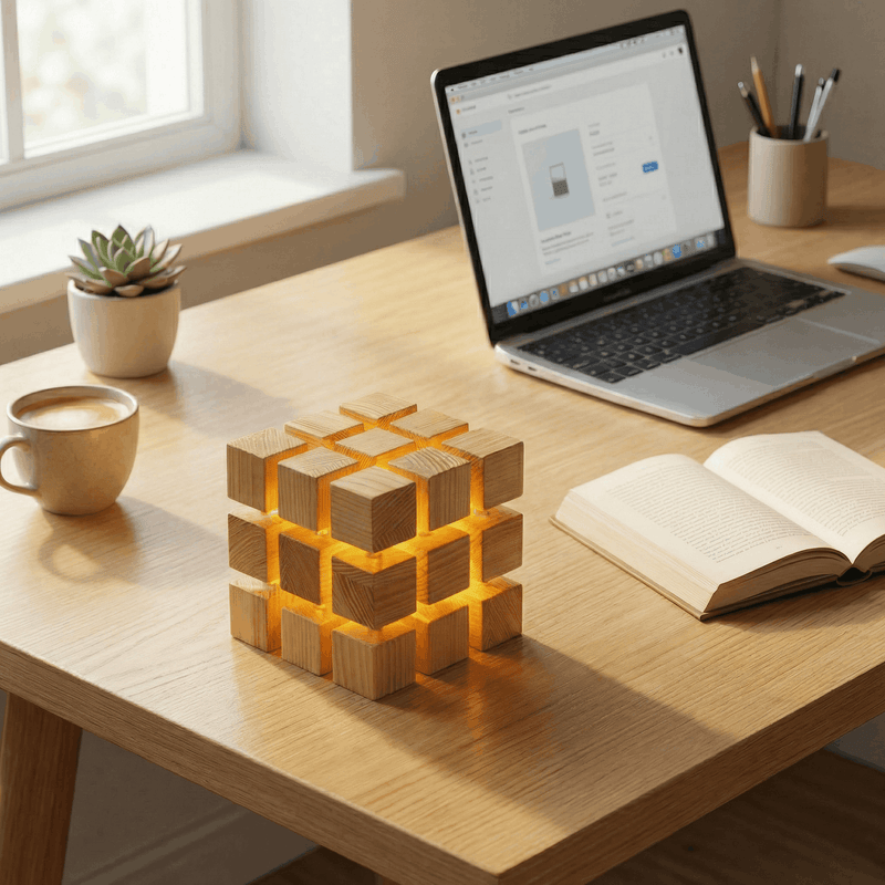 Creative Wooden Table Lamp