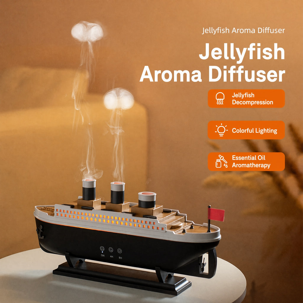 Retro Ship Steam Diffuser - Smart Ultrasonic Jellyfish Mist