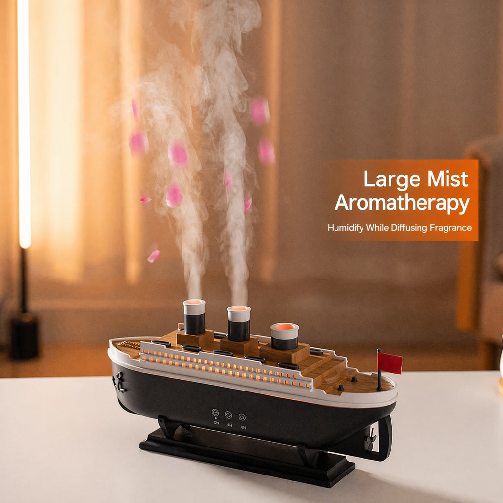 Retro Ship Steam Diffuser - Smart Ultrasonic Jellyfish Mist